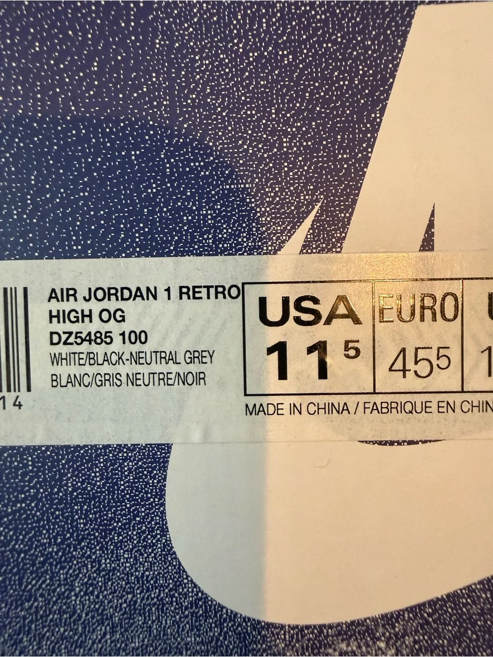 Jordan 1 Retro High OG Rare Air - High Top Sneakers - White, Blue & Black